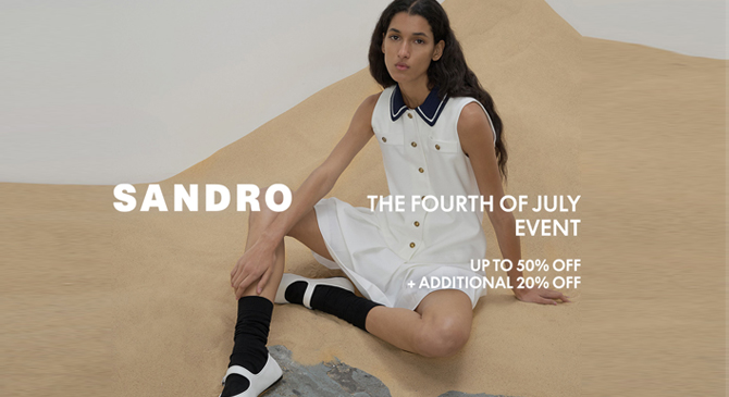Sandro七月四日燃情開啟：法式時尚折扣狂歡